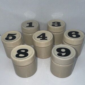 Set of Numbered Ceramic Jars